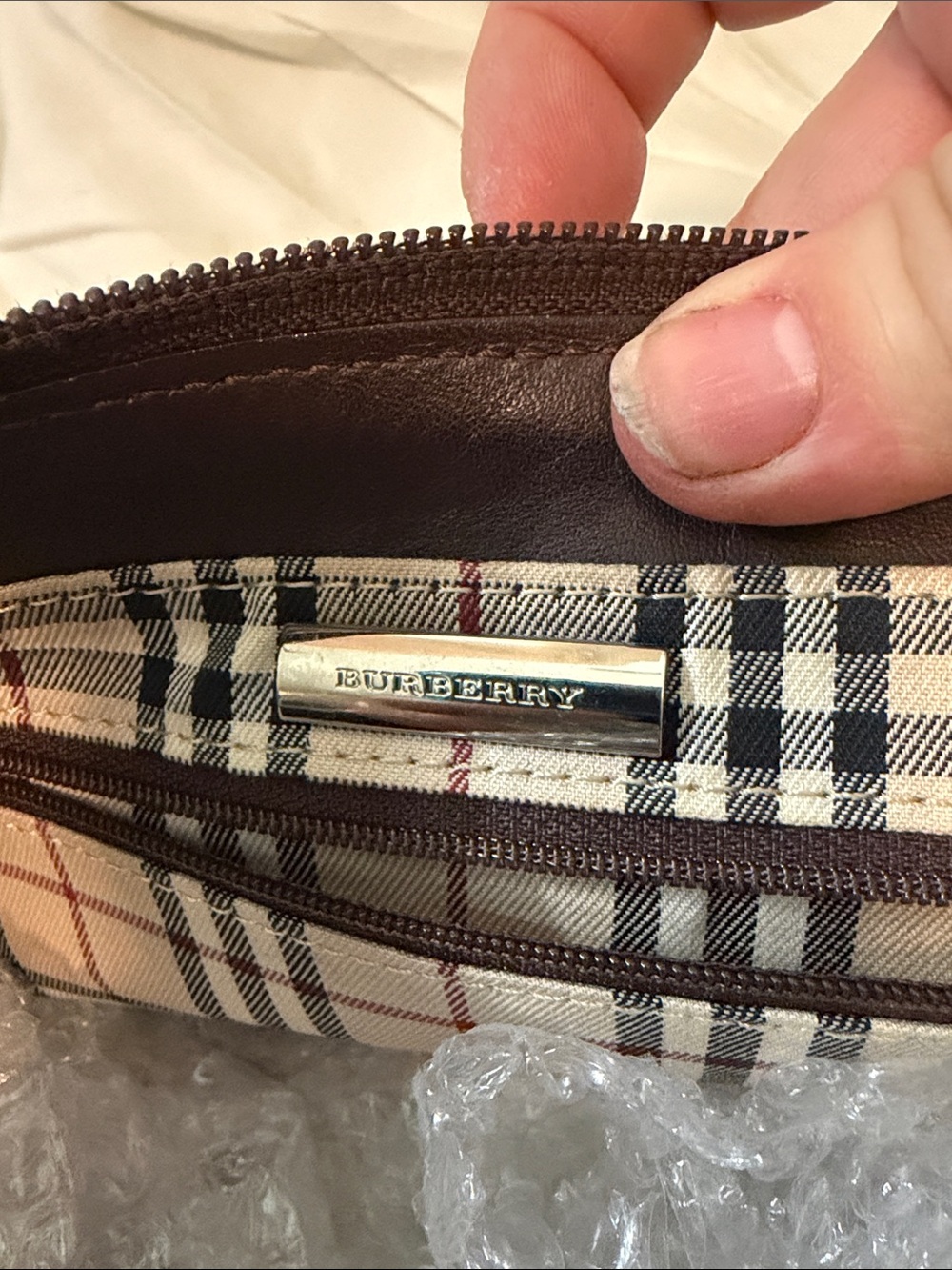 Burberry Brown Leather Shoulder Bag - Picture 8 of 8